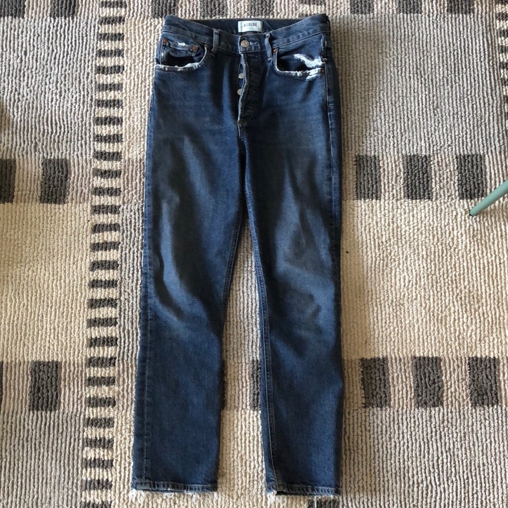 Agolde Riley Jeans 25 button fly straight leg